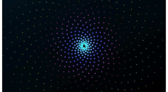 Colorful spiral dot pattern motion background animation