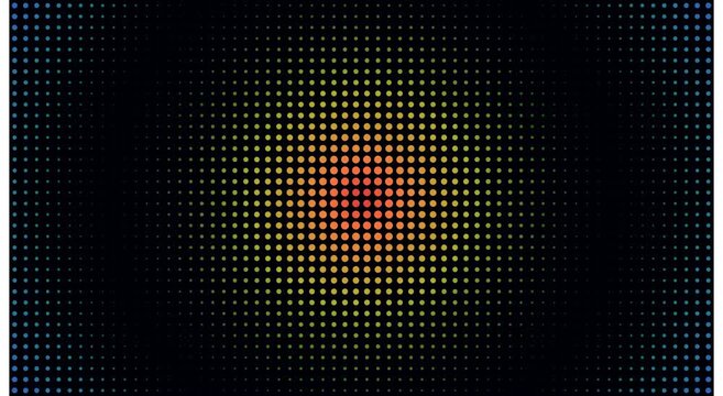 Dynamic led dot matrix background, with pulsing color animation