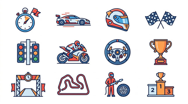 Motorsport and Racing Icons Collection