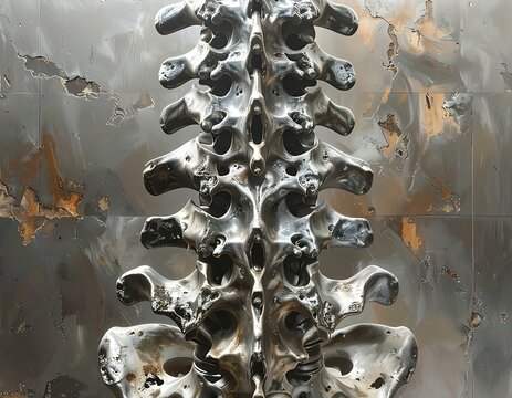 A detailed view of a human spine