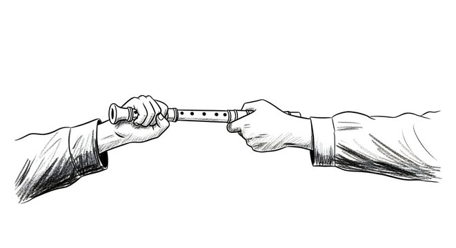 Hands measuring forearm circumference with tape measure.