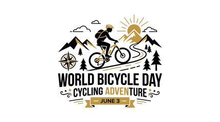 Fototapeta premium World Bicycle Day Cycling Adventure: Mountain Biking in Nature