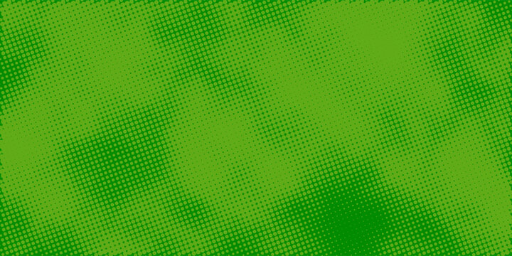 Dynamic emerald halftone wallpaper with retro comic patterns and bold pop art texture for entertainment, packaging, and promotional visuals.