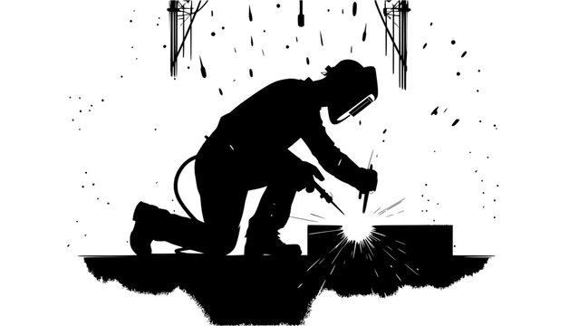 welder working with welding torch