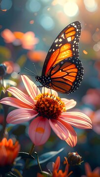Monarch on bloom