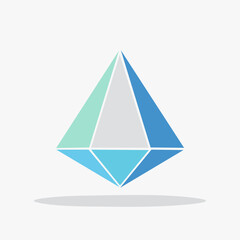 Fototapeta premium Geometric Diamond Illustration - A Modern and Minimalist Design.