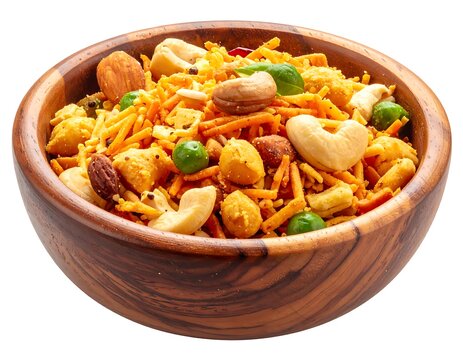 Nutty snack mix bowl