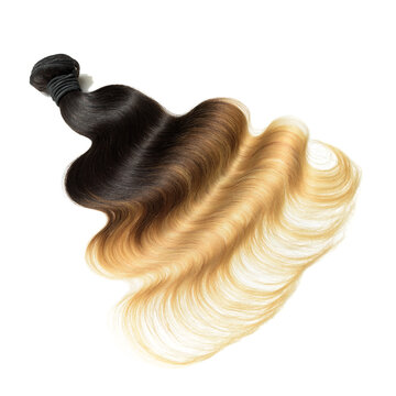 Body wavy black to blonde ombre human hair weaves extensions bundle