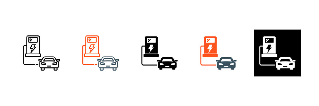 Charging Point Icon Set Multi...