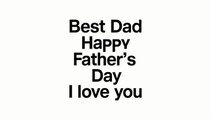 Obraz premium Father's Day, Happy Father's Day, Best Dad, Love You, Greeting Card Template, eps