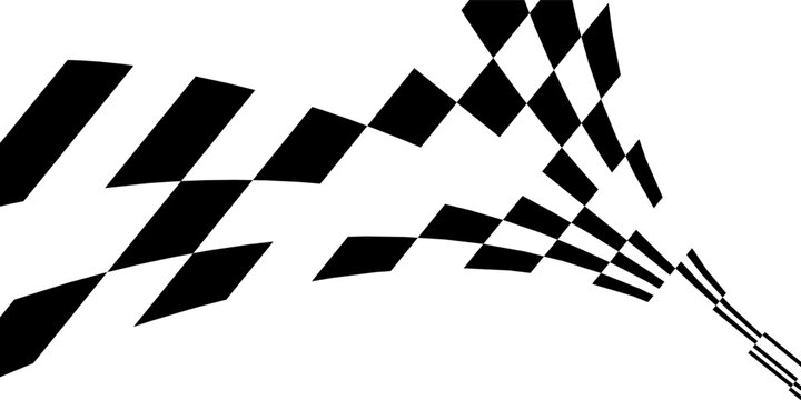 Race flag grunge background, car rally or motocross finish flag with vector checker pattern. Grunge race flag for car racing sport or bike speedway, motorsport