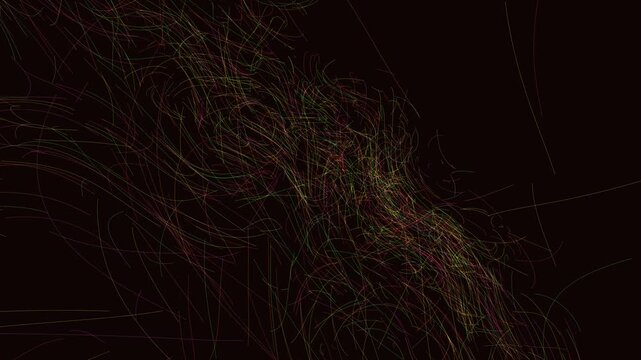 stochastic flow field ribbons 3d