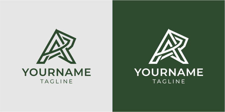 Letter A logo design template.