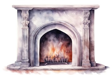 Obraz premium Fireplace hearth architecture creativity.