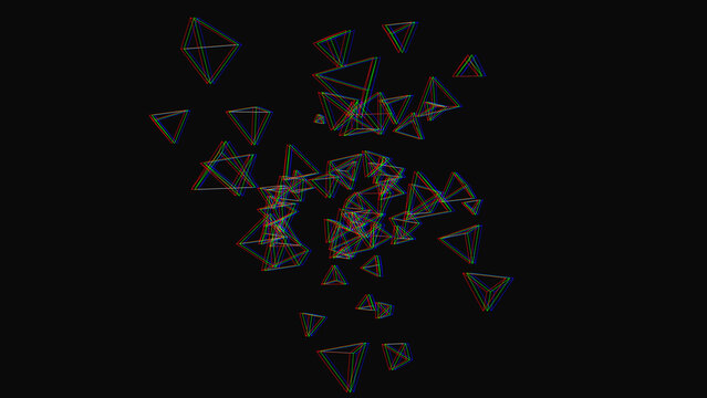 chromatic aberration glass prisms 3d