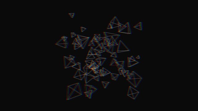 chromatic aberration glass prisms 3d