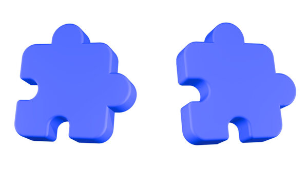 puzzle pieces icon 3d render