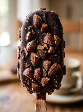 Dark Chocolate and Almond Ice Cream Bar