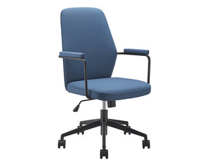 Obraz premium Modern Blue Office Chair with Armrests