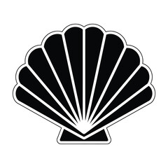 Black scallop shell icon © AlphaEdgeX