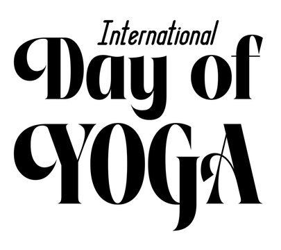 International Day of Yoga Text PNG on Transparent Background