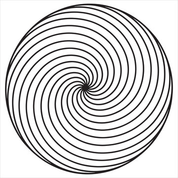 Spiral pattern of concentric arcs forming a hypotrochoid curve