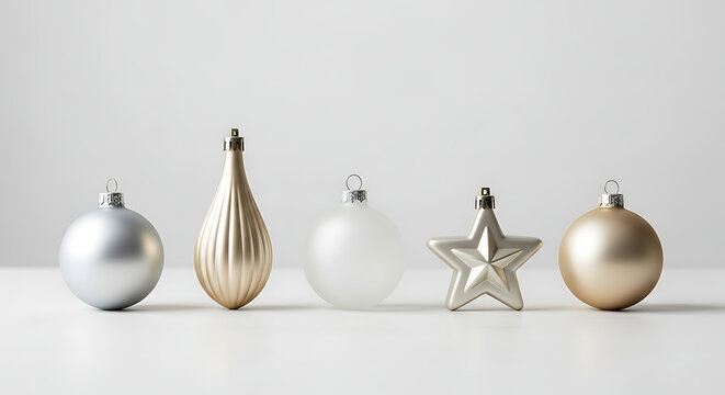 christmas ornaments in silver gold and white star ornament ball teardrop metallic