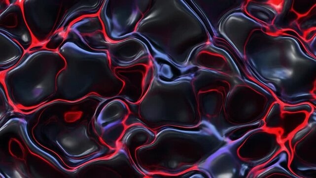 Molten Obsidian Liquid Stone Abstract Animation