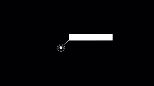 lower third callout animation, pointer label overlay, information tag, broadcast annotation, motion graphics element