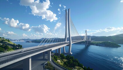 Obraz premium Modern Bridge Highway Architecture