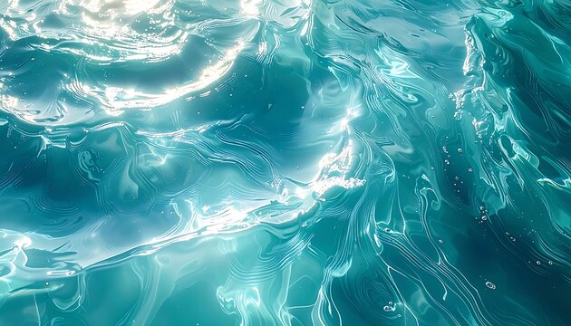 Ocean water surface with sunlight reflection.