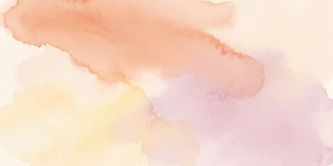 Fototapeta premium Abstract watercolor sky background with soft pink and blue clouds on textured paper, wet paint texture and dreamy abstract sky tones