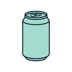Obraz premium A simple illustration of a blank metal beverage can container