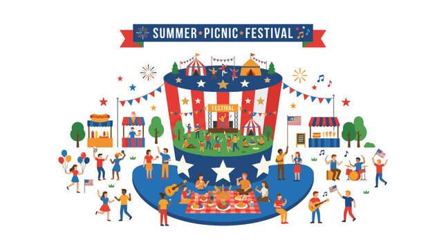 Summer Picnic Festival Celebration