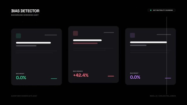 Abstract digital interface with percentage indicators on dark background.