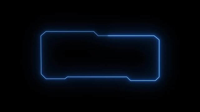 Advanced HUD frame creates a modern technology border. Professional HUD frame highlights corporate data presentations. Motion graphic design utilizing a HUD frame.