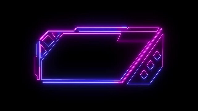 Advanced HUD frame outlines complex information system parameters. Futuristic HUD frame highlights modern presentation graphic elements. Cyber security layout with HUD frame.
