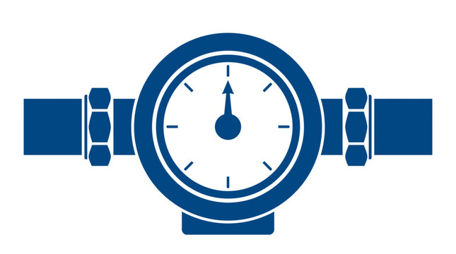 Water Meter Icon, Flow Measurement Device