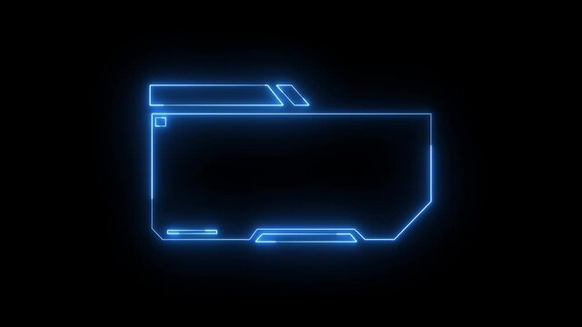 Advanced HUD frame creates a modern technology border. Professional HUD frame highlights corporate data presentations. Motion graphic design utilizing a HUD frame.