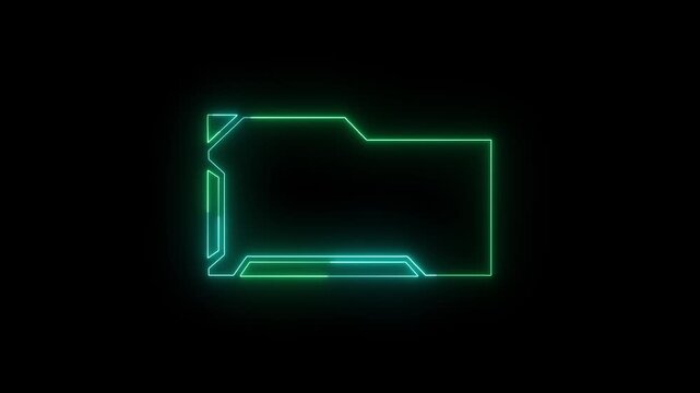 Digital folder icon symbolizes modern database information systems. Professional folder icon loops for virtual information technology media. Secure data archiving with folder icon.
