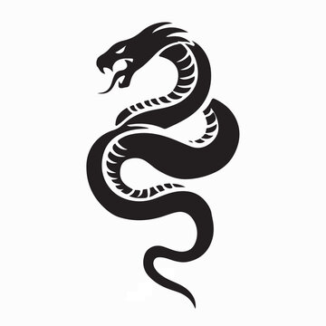 Mythical Typhon Snake Giant Logo Design Vector On white Background