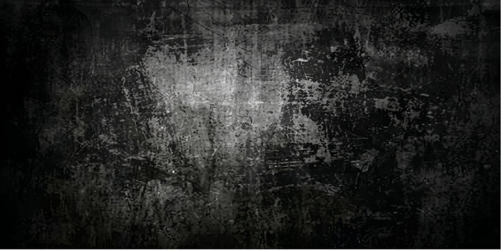 Dark grunge wall texture background with old rough concrete and vintage aged surface design