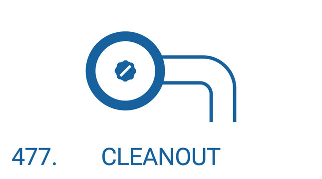 Plumbing Cleanout Icon, Drainage System Access Point