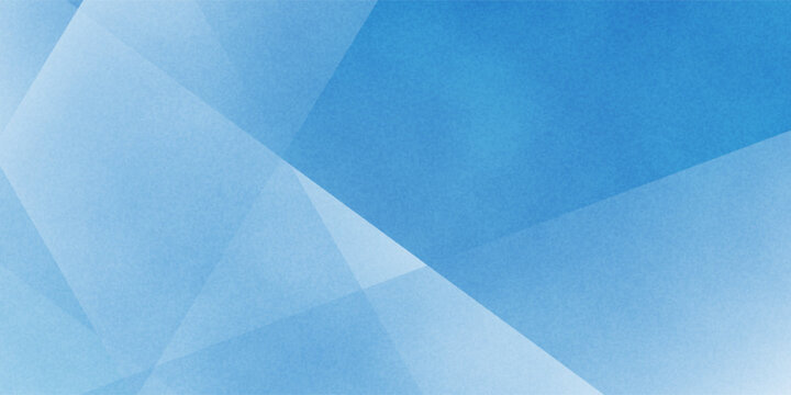Vector blue background design with layers of textured white transparent material in triangle transparent