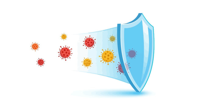 Immune System Shield Defending Against Virus Attack