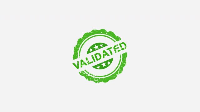 Official Validation Stamp Motion Graphic.
Green Validated Badge Overlay Effect.
Approved Validation Seal Animation.