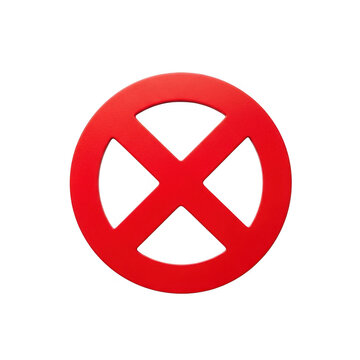 Red x men logo symbol isolated on transparent background