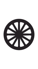 Fototapeta premium Black Silhouette Wagon Wheel Graphic Resource