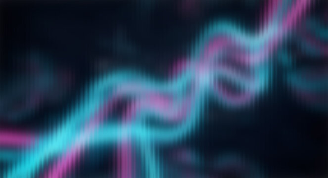Abstract Cyan Pink Neon Curve

