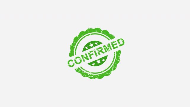 Green Confirmed Rubber Stamp Seal Animation.
Approved Confirmation Stamp Motion Graphic.
Official Confirmed Stamp Overlay Effect.
